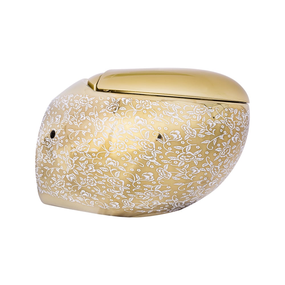 Pure ConceptFlower Gold  Asma Klozet + Yavaş Kapanır Kapak