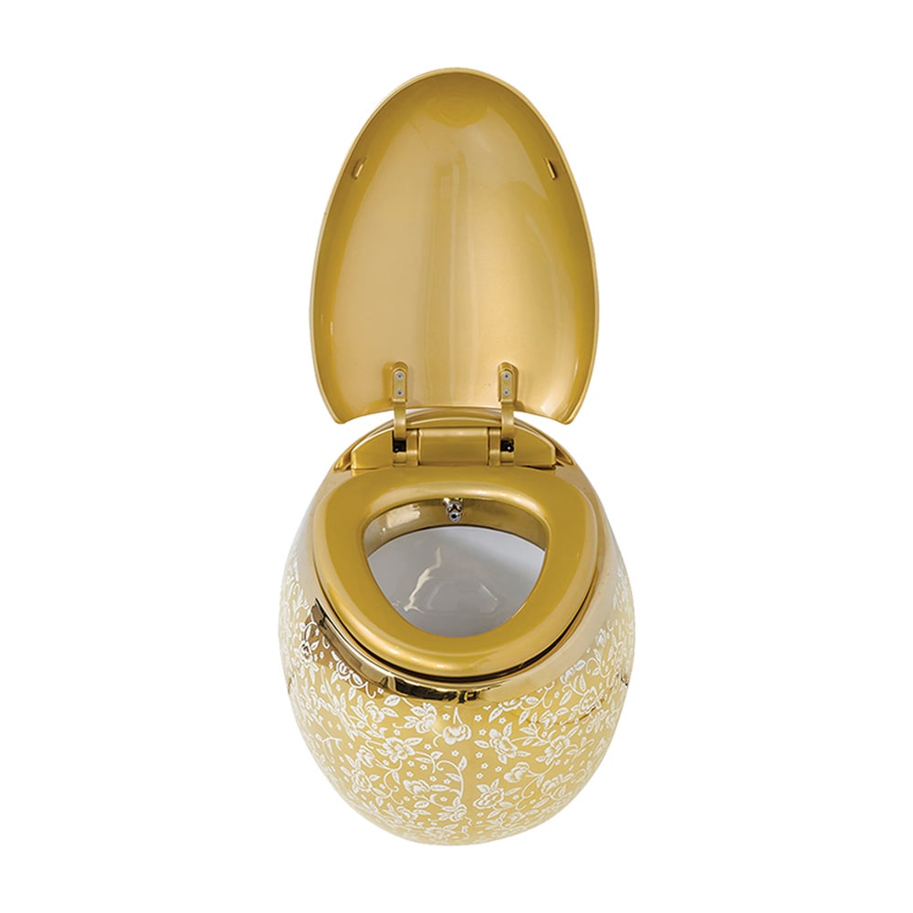 Pure ConceptFlower Gold  Asma Klozet + Yavaş Kapanır Kapak