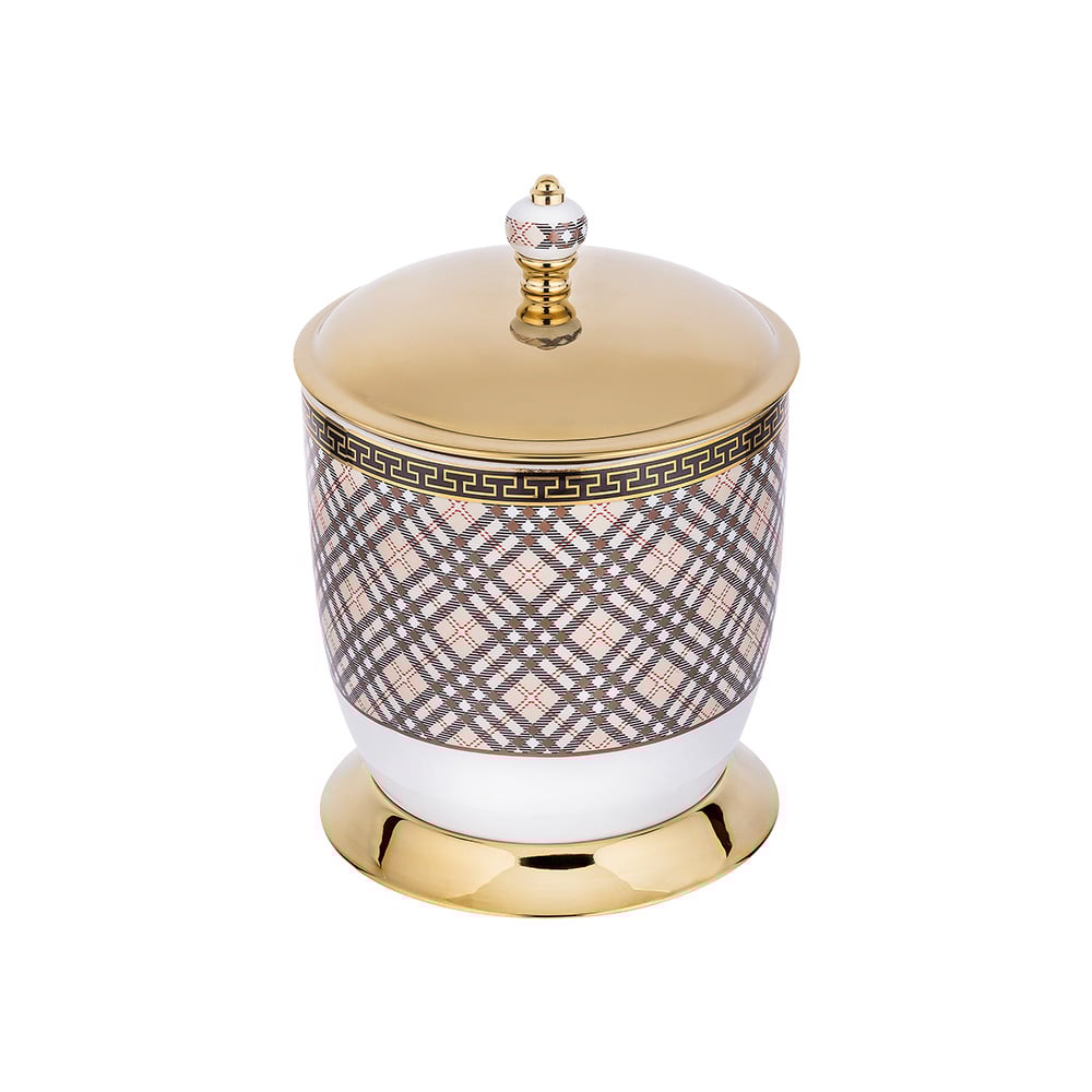 Pure ConceptGeometrik Ekose / Pvd Gold Çöp Kovası