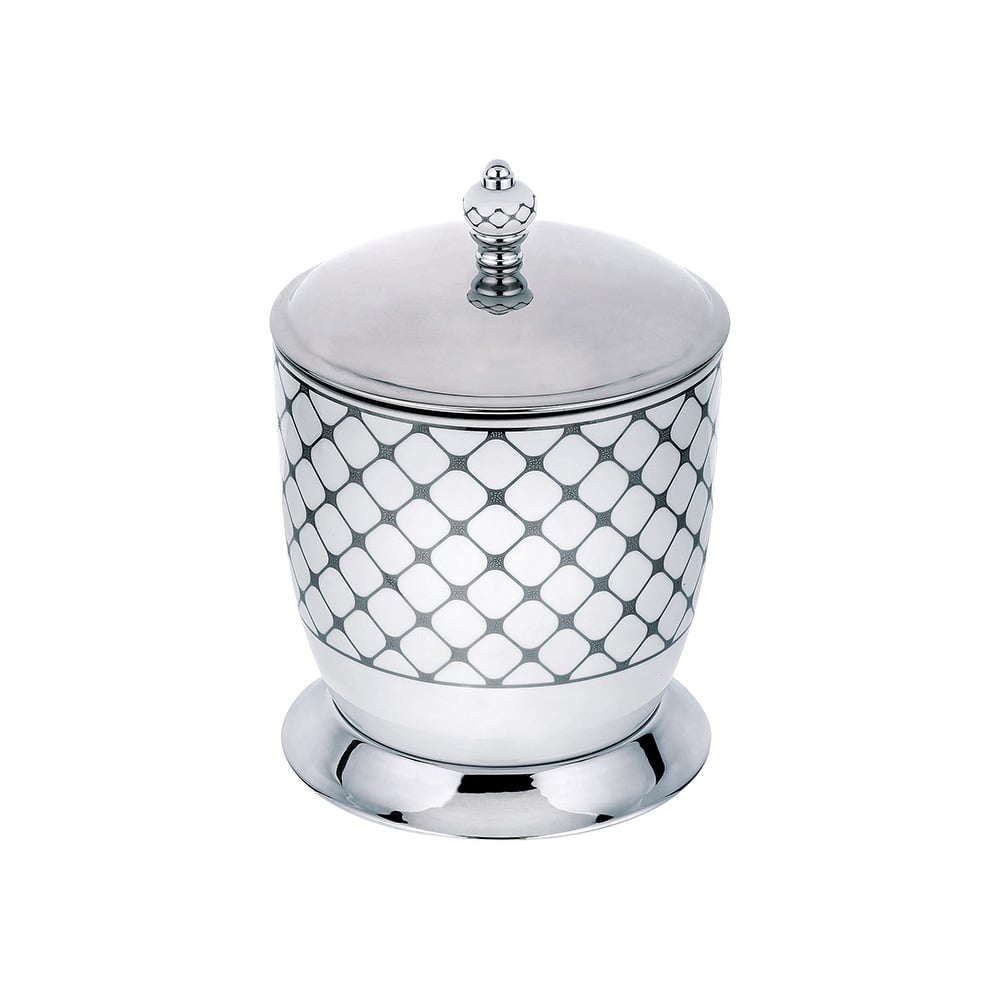 Pure ConceptGeometrik Platin / Beyaz Çöp Kovası