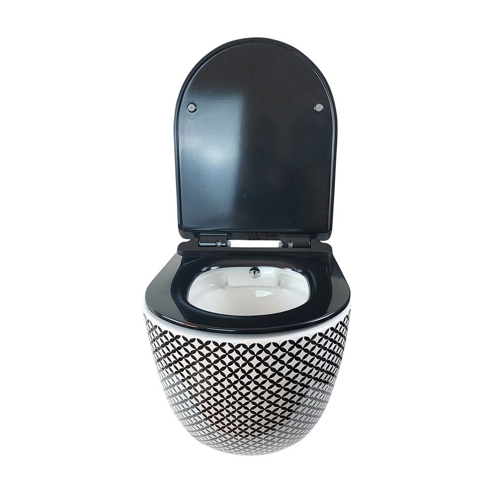 Pure ConceptGeometrik Siyah Beyaz Asma Klozet