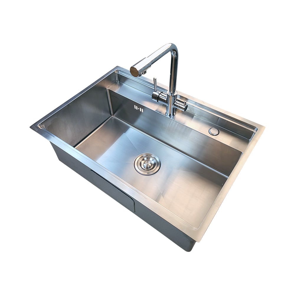 Pure ConceptInoks 68x48 Koruma Kapaklı Pas.Çelik Evye