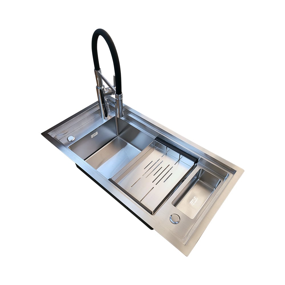 Pure ConceptInoks 82x43 Tek Göz Yıkama Bölümlü Pas.Çelik Evye