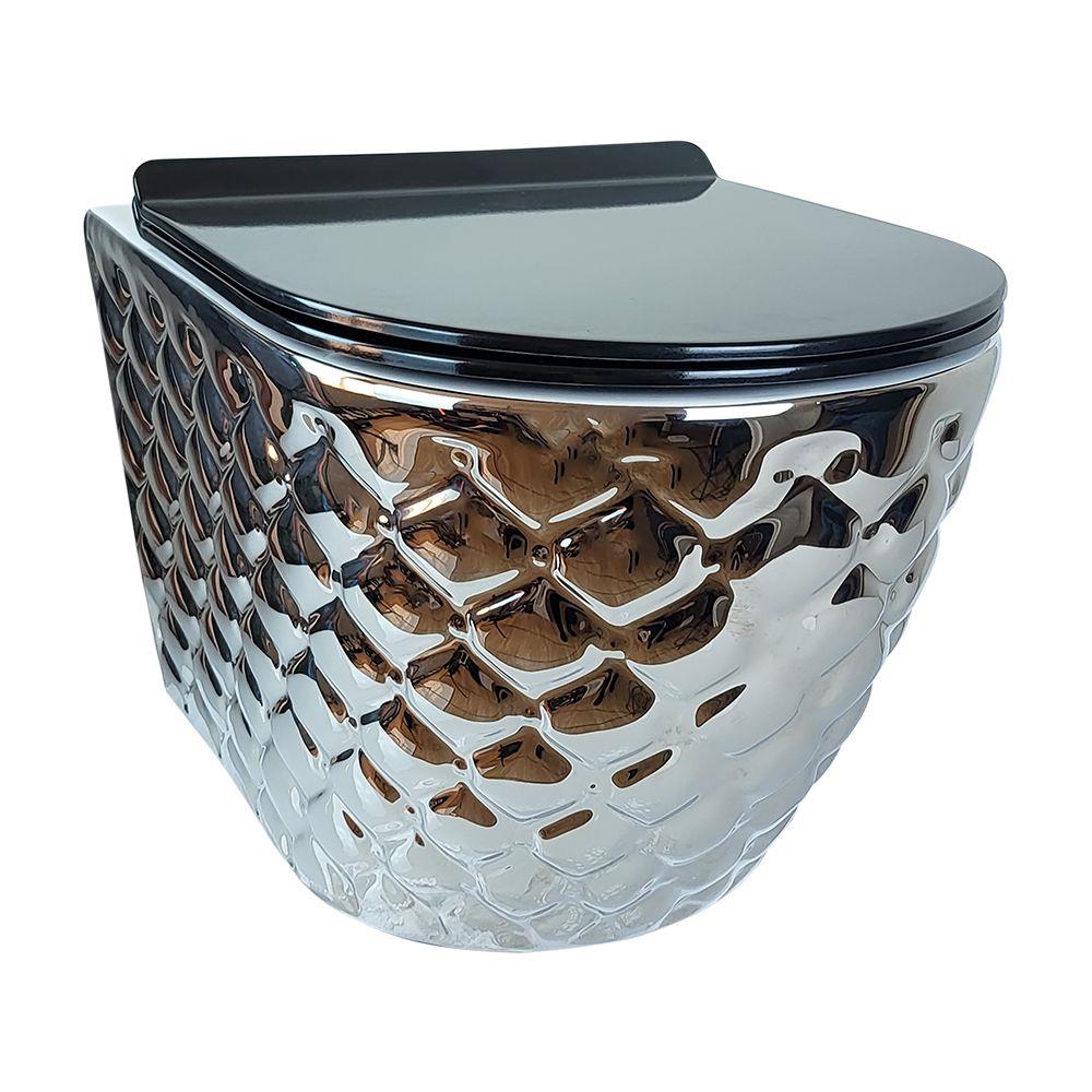 Pure ConceptKapitone Dot Gümüş Kanalsız Asma Klozet