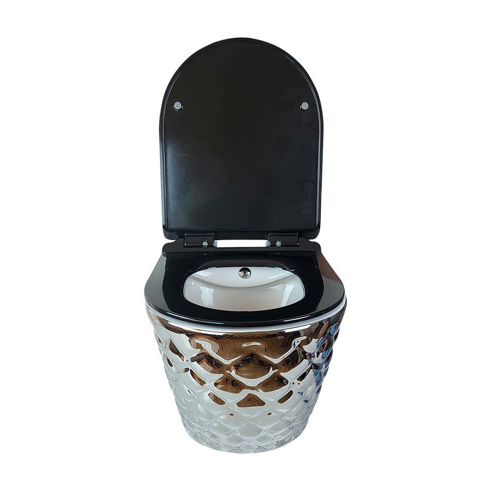 Pure ConceptKapitone Dot Gümüş Kanalsız Asma Klozet