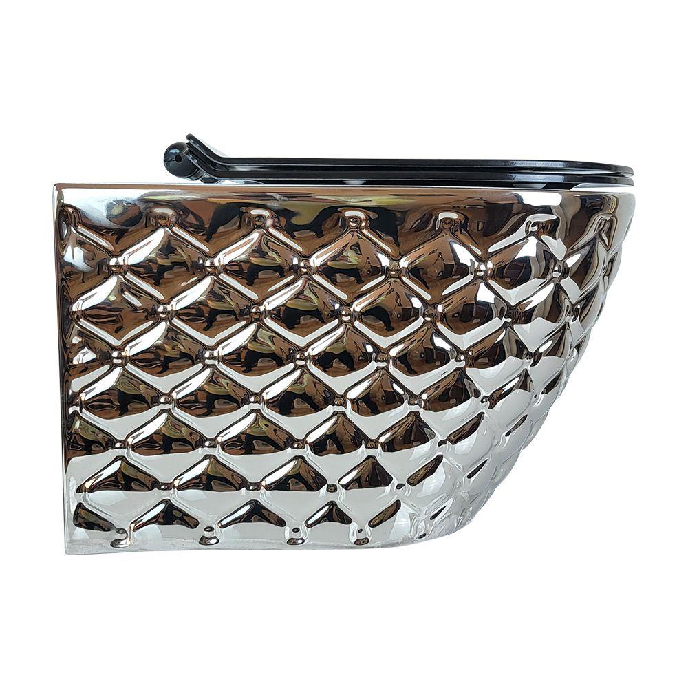 Pure ConceptKapitone Dot Gümüş Kanalsız Asma Klozet