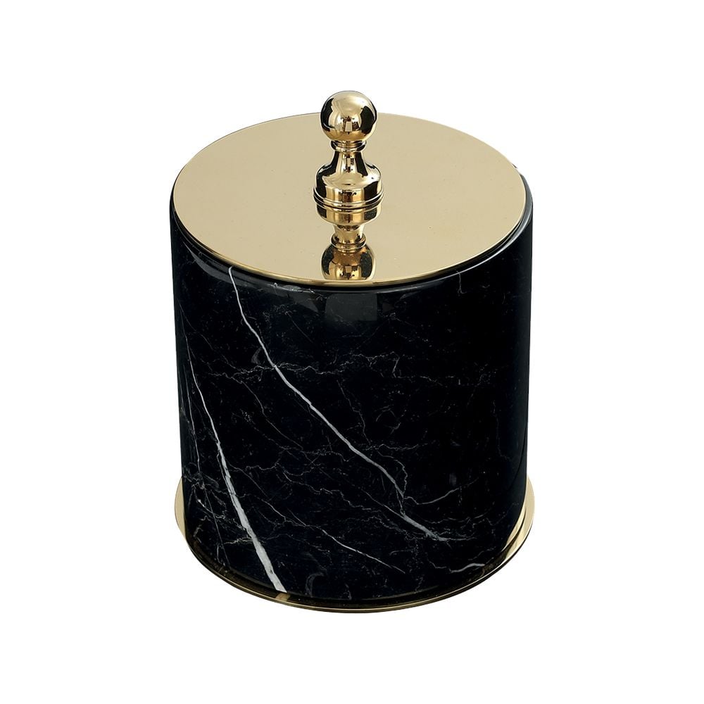 Pure ConceptMarble Black / Pvd Gold Çöp Kovası