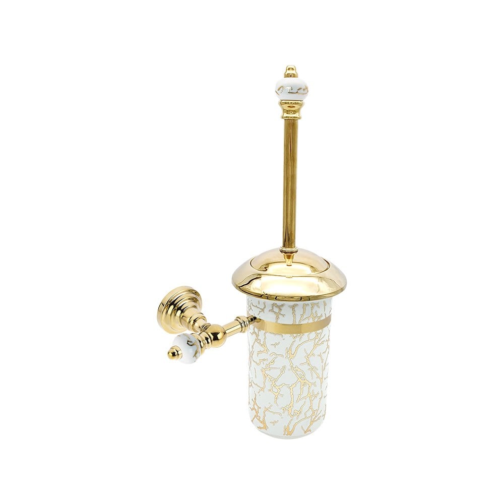 Pure ConceptMarble Gold Montajlı Klozet Fırçalık