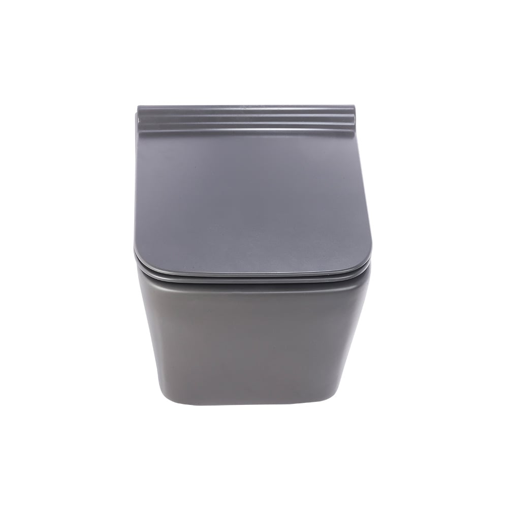 Pure ConceptMat Gri Kanalsız Asma Klozet + Yavaş Kapanır Kapak