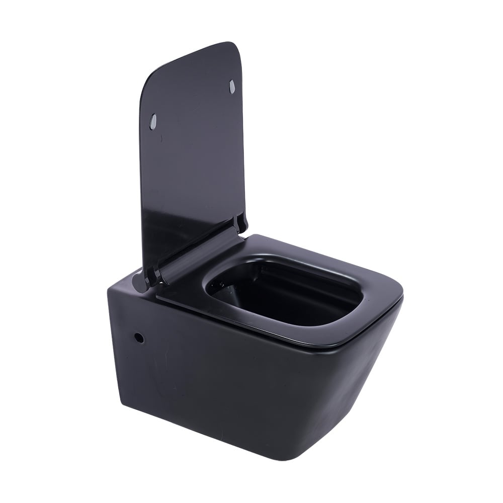 Pure ConceptMat Siyah 52 cm Kanalsız Asma Klozet