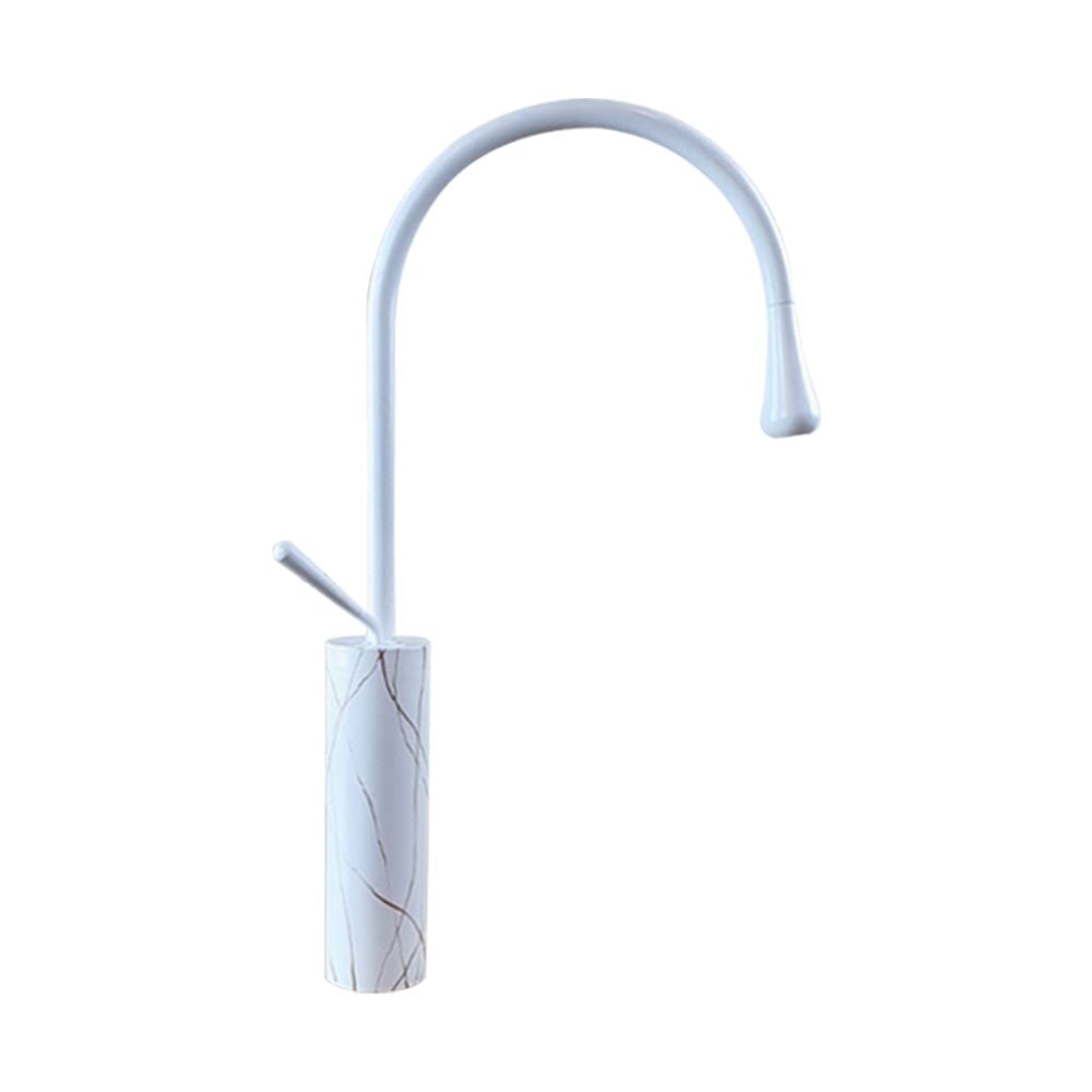 Pure ConceptMinimal  Beyaz Bakır Çanak Lavabo Bataryası