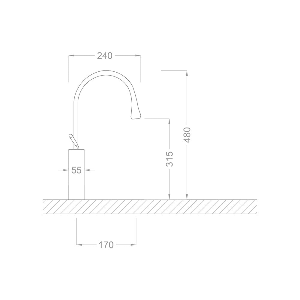 Pure ConceptMinimal Siyah Altın Çanak Lavabo Bataryası