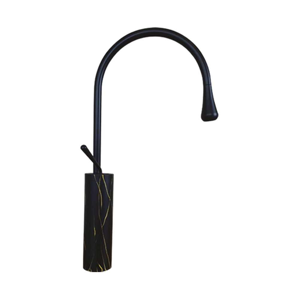 Pure ConceptMinimal Siyah Gold Çanak Lavabo Bataryası