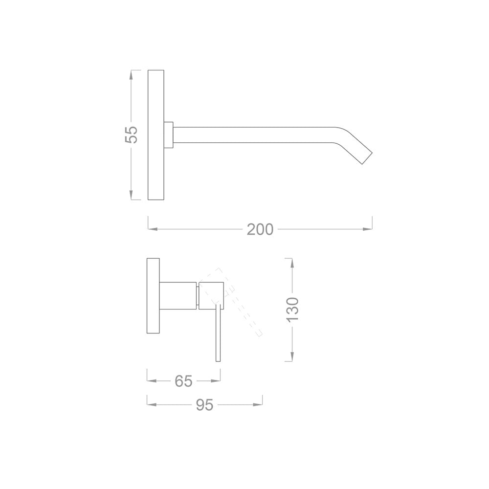 Pure ConceptPoint Krom Ankastre Lavabo Bataryası