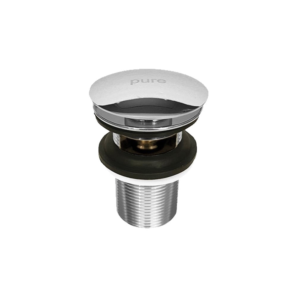 Pure ConceptPop-up Basmalı Sifon Üst Takım - Delikli / Krom