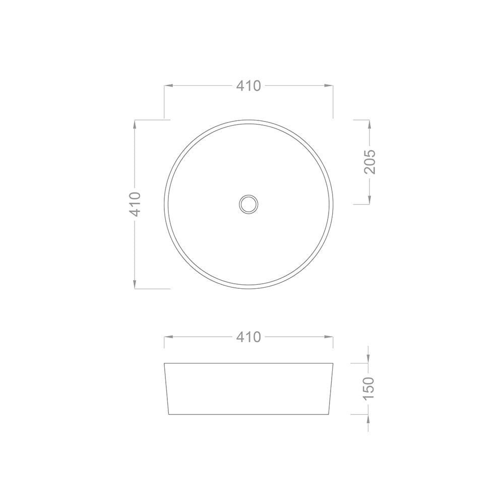 Pure ConceptPot 40 cm Platin Çanak Lavabo