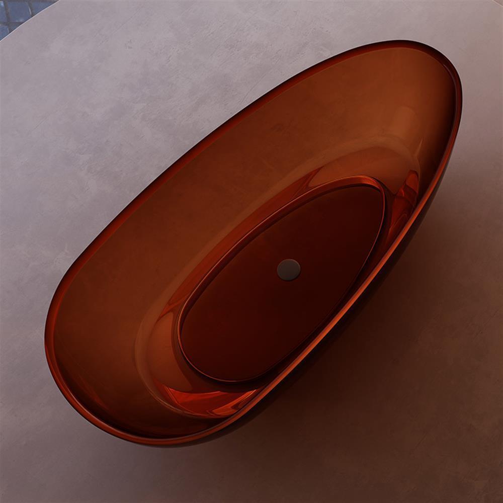 Pure ConceptPure Concept 170x80 Kırmızı Şeffaf Bağımsız Küvet OUTLET