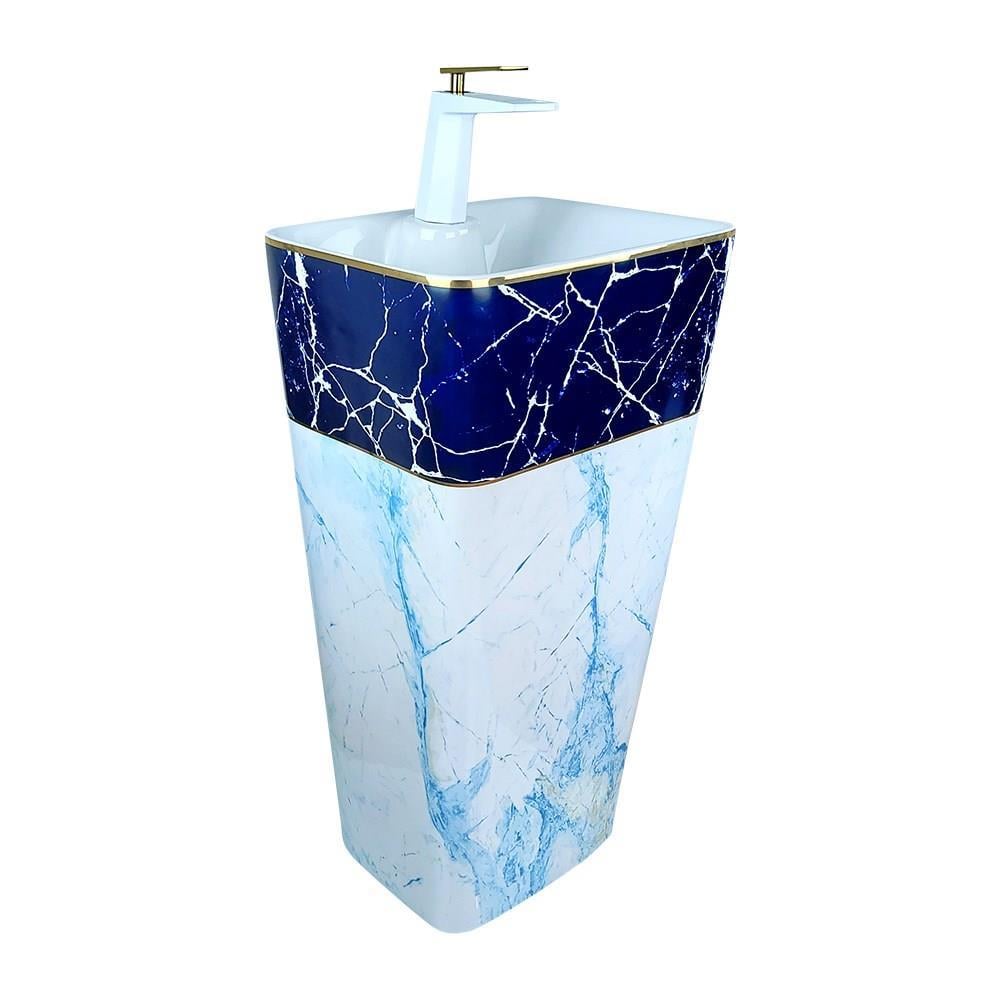 Pure ConceptPure Concept Calacatta Mavi Beyaz Monoblok Lavabo (Outlet)