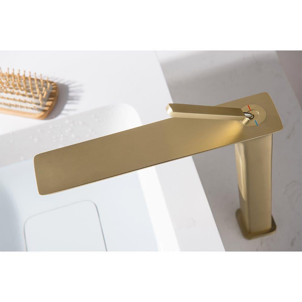 Pure ConceptPure Concept Elegant Fırçalanmış Altın Çanak Lavabo Bataryası (Outlet)