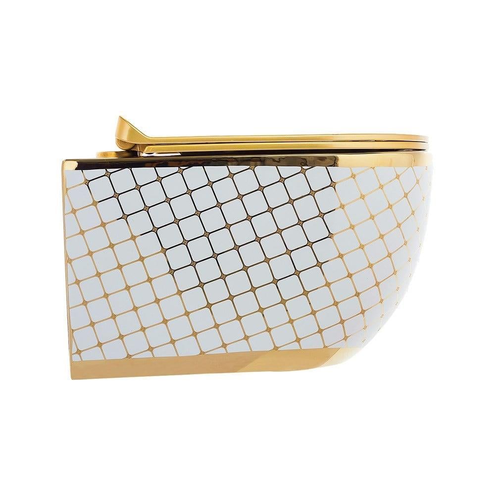 Pure ConceptPure Concept Geometrik Beyaz Altın Kanalsız Asma Klozet ( Outlet )