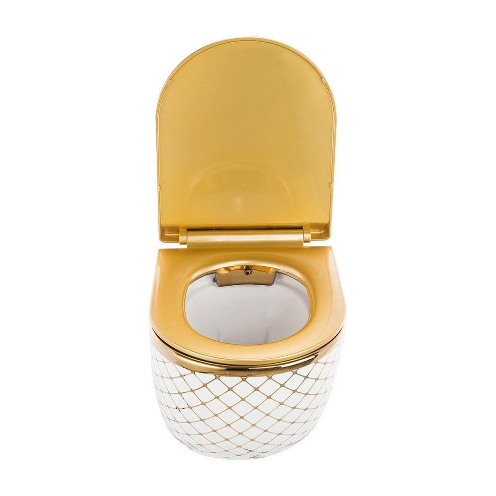 Pure ConceptPure Concept Geometrik Beyaz Altın Kanalsız Asma Klozet ( Outlet )