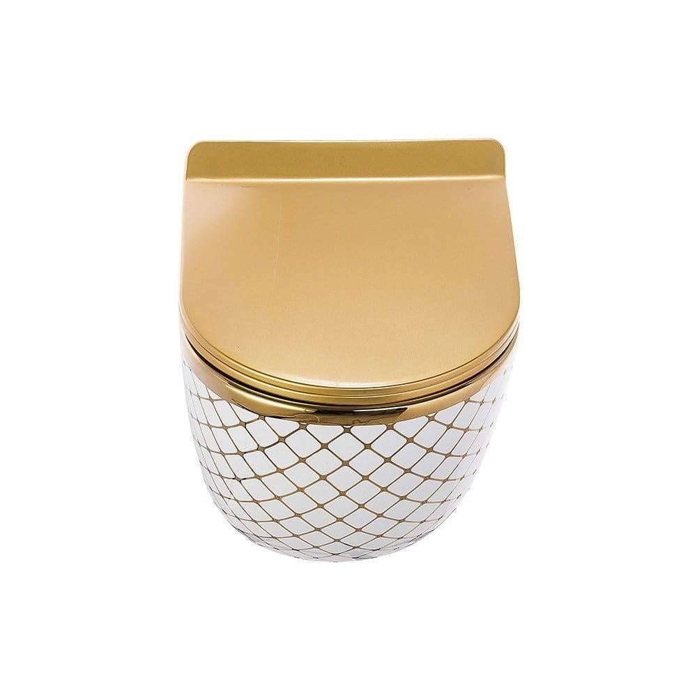 Pure ConceptPure Concept Geometrik Beyaz Altın Kanalsız Asma Klozet ( Outlet )