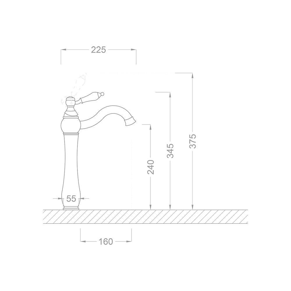 Pure ConceptPure Concept Geometrik Siyah Altın Çanak Lavabo Bataryası