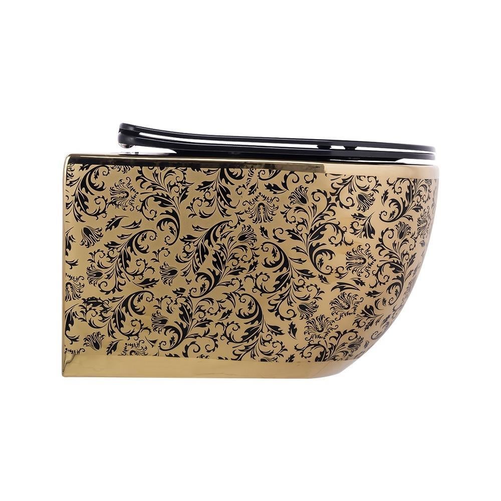 Pure ConceptPure Concept Mat Altın Siyah Kanalsız Asma Klozet (Outlet)