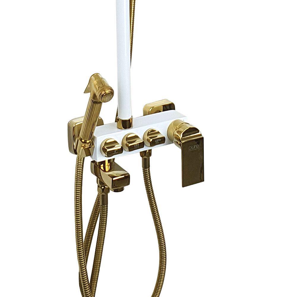 Pure ConceptPure Concept Metro Şataflı Beyaz Altın Bataryalı Tepe Duş Seti ( Outlet )