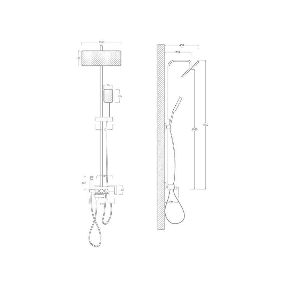 Pure ConceptPure Concept Metro Şataflı Beyaz Altın Bataryalı Tepe Duş Seti ( Outlet )