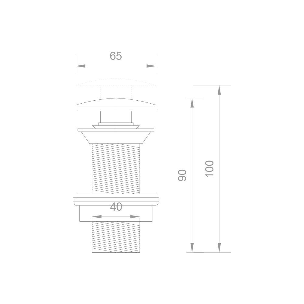 Pure ConceptPure Concept Pop-Up Lavabo Süzgeci - Taşmasız Altın