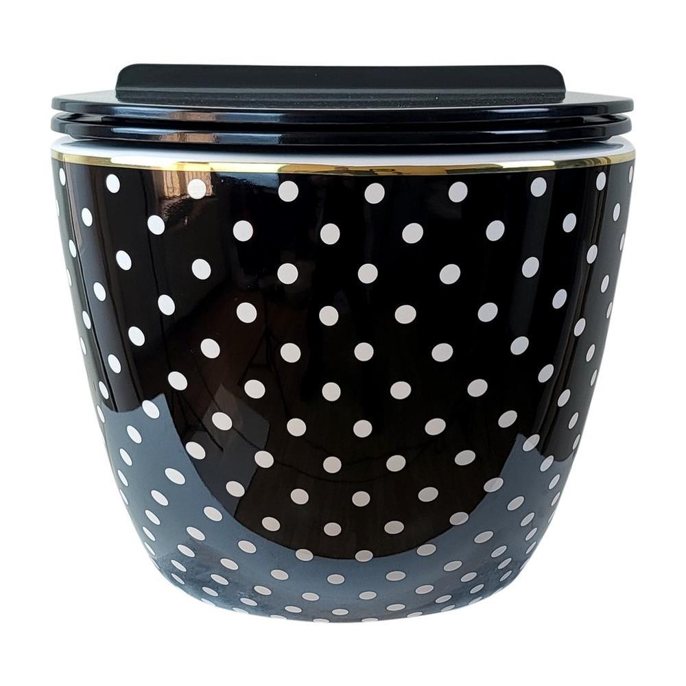 Pure ConceptPure Concept Puantiye Siyah Kanalsız Asma Klozet (Outlet)