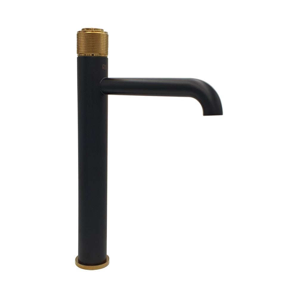 Pure ConceptStyle Mat Siyah Gold Çanak Lavabo Bataryası