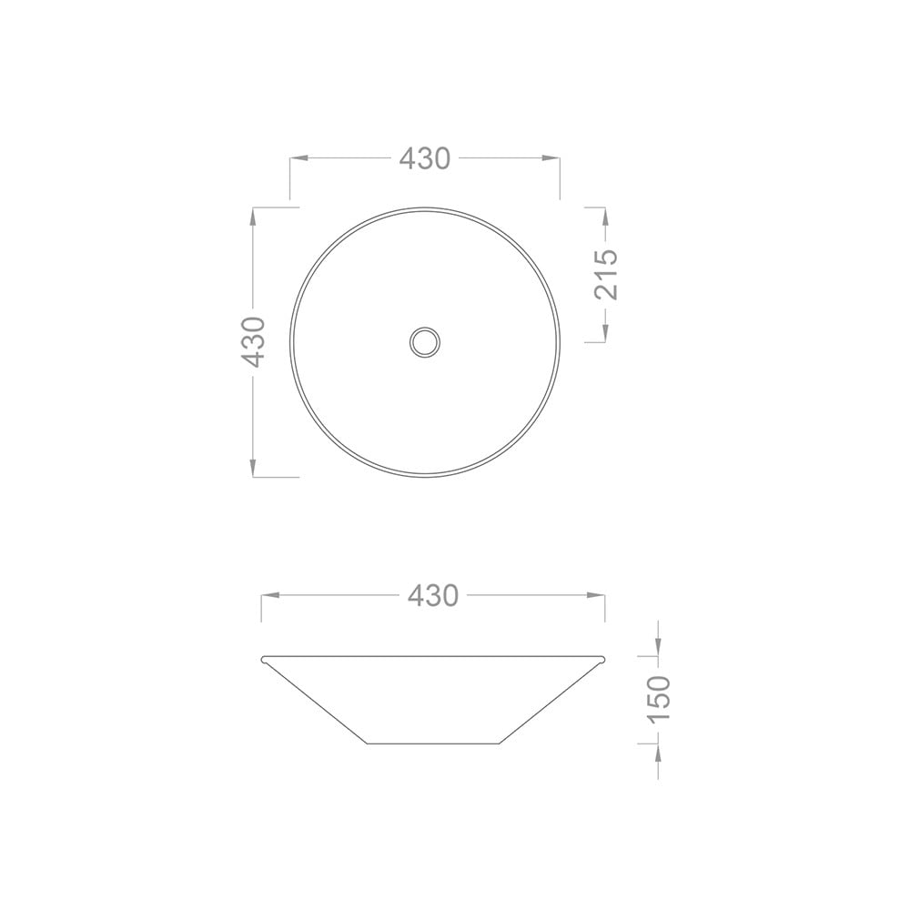 Pure ConceptUfo 43 cm Gold Çanak Lavabo