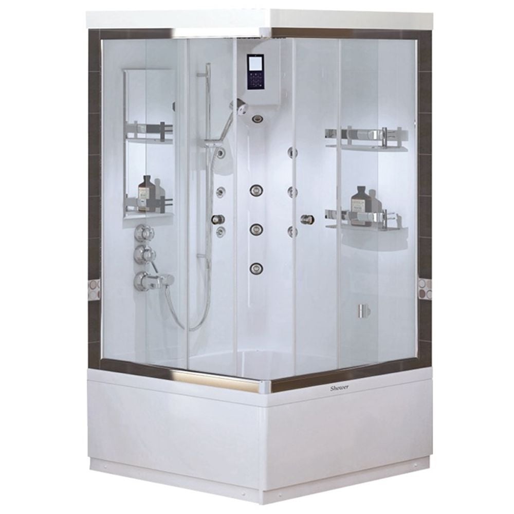 Shower100x100 Malin Kare Mini Küvet Üstü Kompakt Duş Sistemi