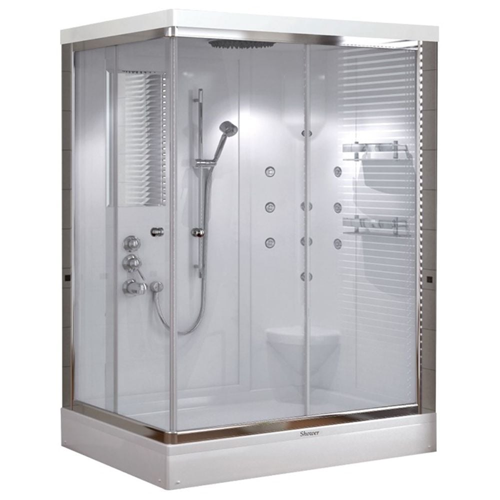 Shower75x120 Nils Dikdörtgen Tekneli Kompakt Duş Sistemi