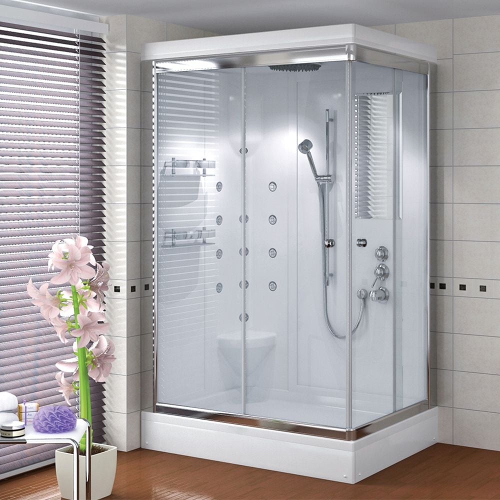 Shower75x120 Nils Dikdörtgen Tekneli Kompakt Duş Sistemi