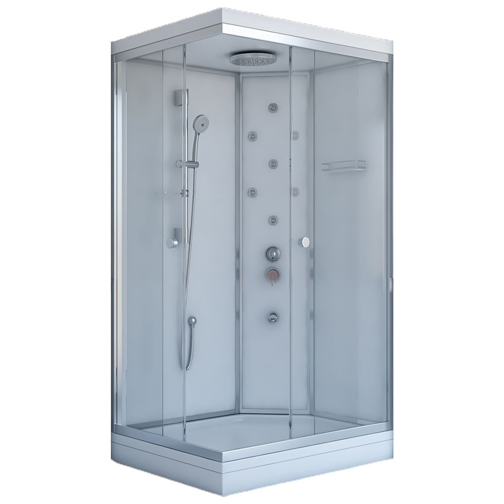 Shower80x120 Soft Dikdörtgen Tekneli Kompakt Duş Sistemi