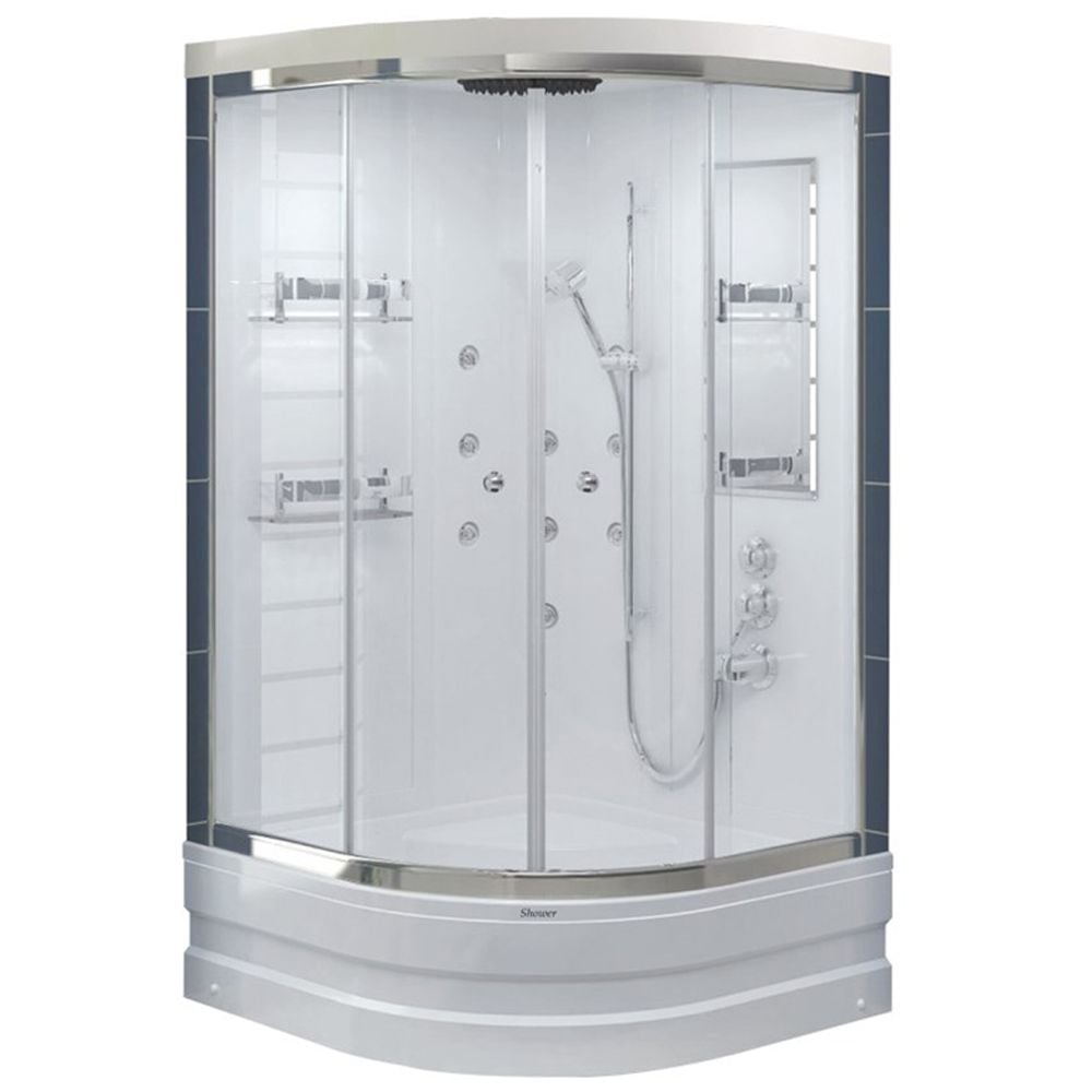 Shower90x90 Mini Elegant Oval Mini Küvet Üstü Kompakt Duş Sistemi