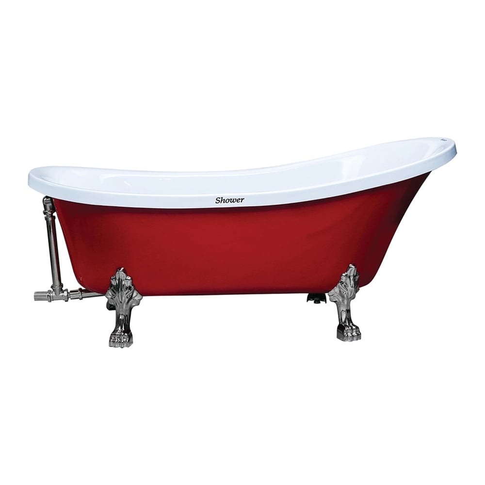 ShowerShower Lioness 175x72 Krom Aslan Ayaklı Özel Küvet