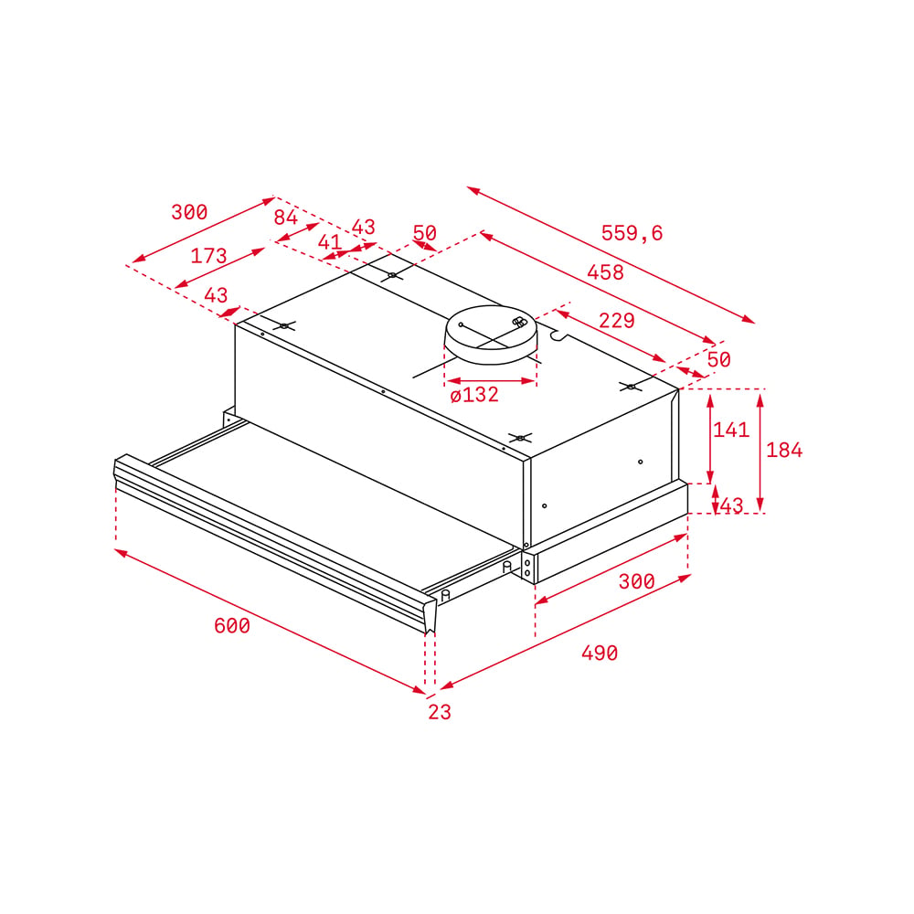 TekaCNL 6400 Inox Sürgülü Aspiratör