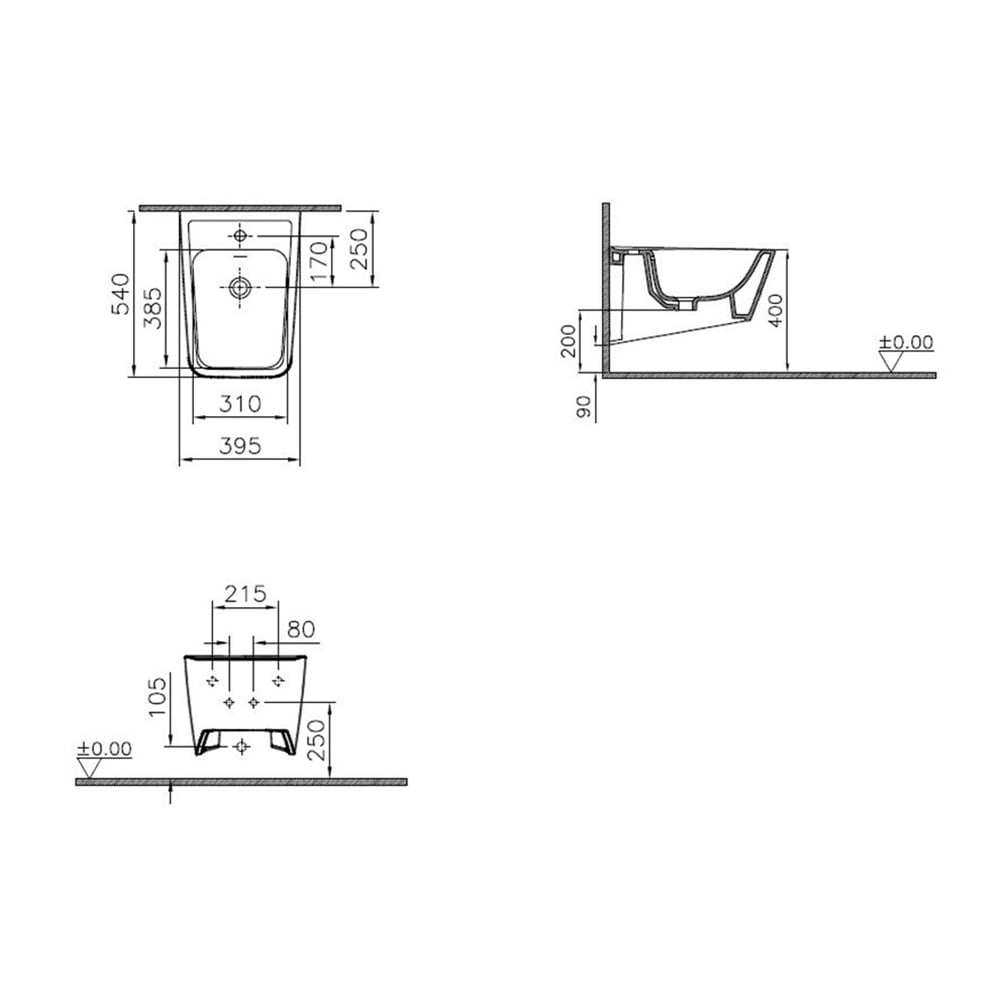 VitraEqual Asma Bide