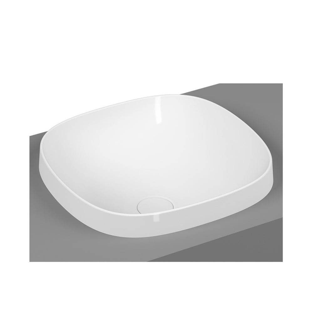 VitraFrame 41 cm Tezgah Üstü Kare Lavabo Beyaz