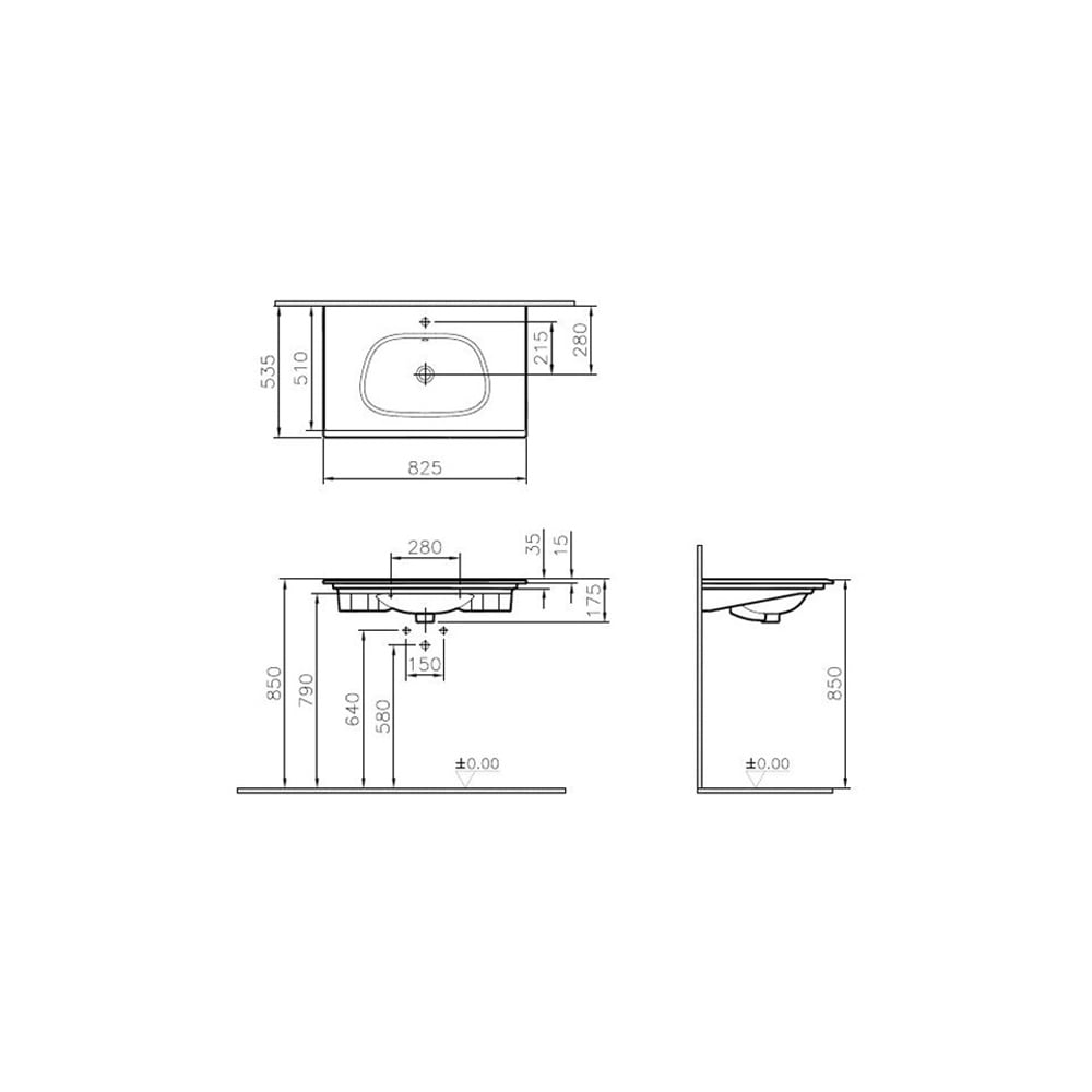 VitraFrame 80 cm Etajerli Lavabo Mat Bej