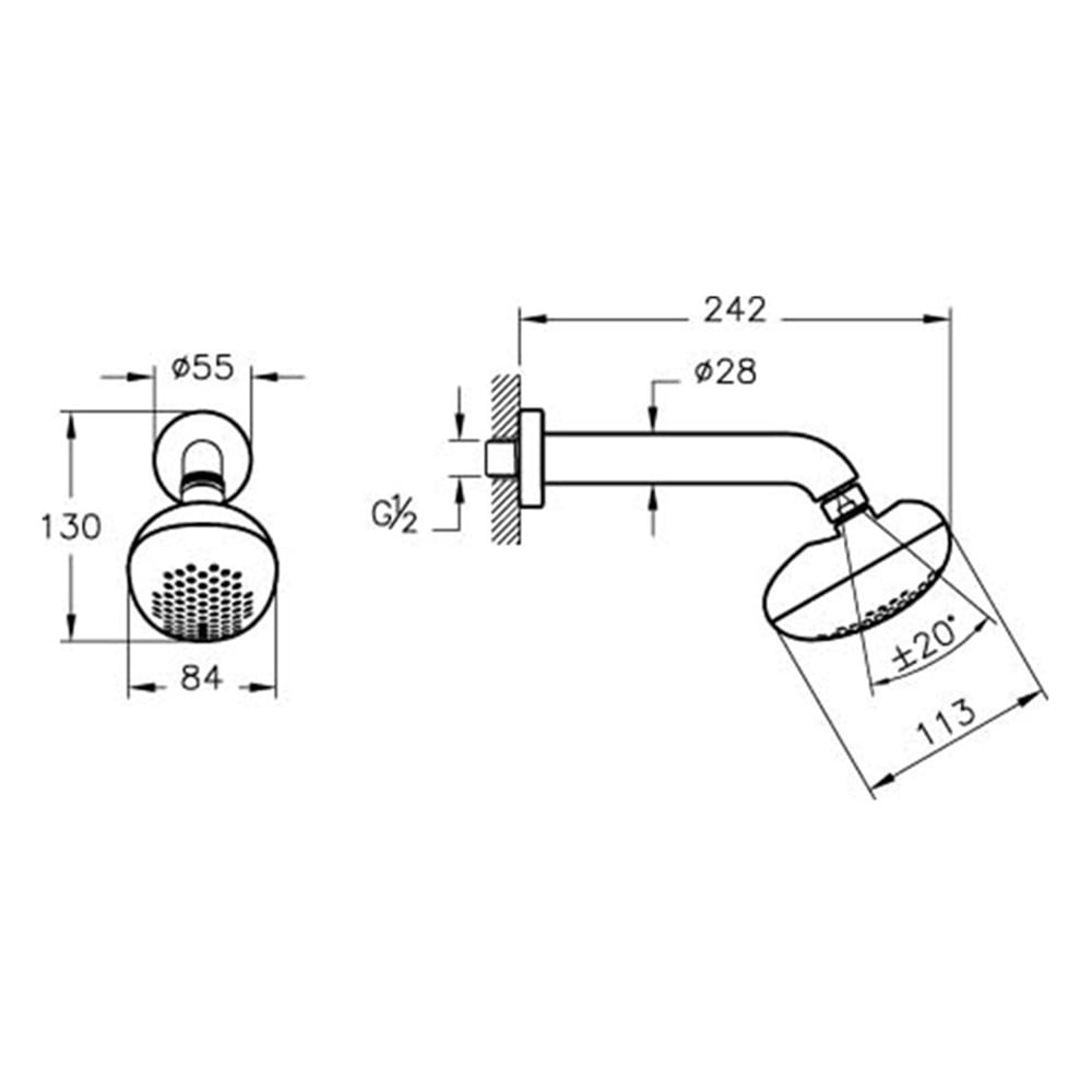 Vitraİstanbul Duvardan Tepe Duşu