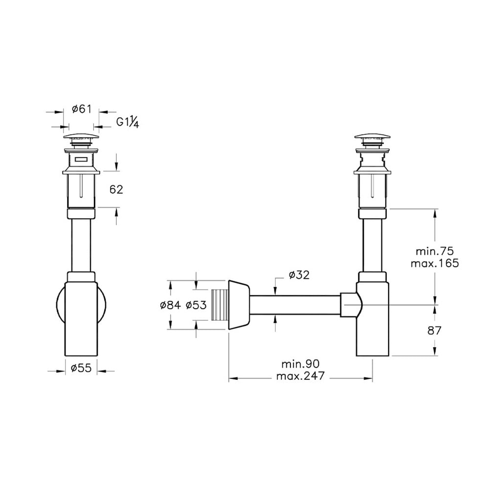 VitraKrom Lavabo Sifonu A45154