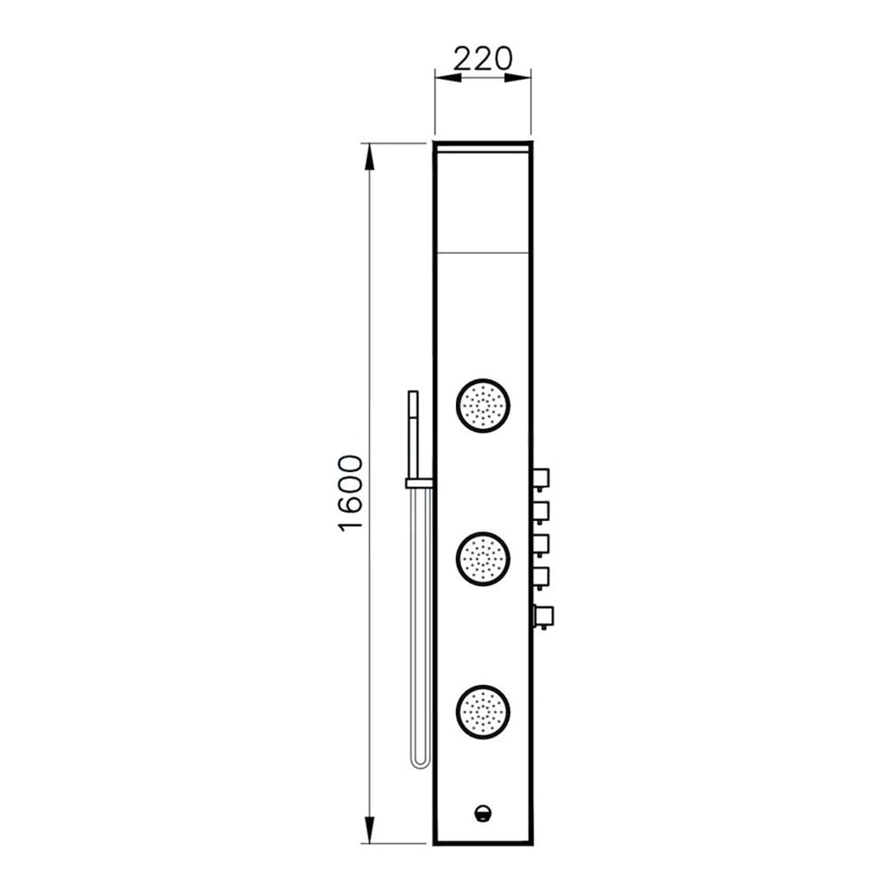 VitraMasajlı Duş Sistemi 06 Parlak Metal