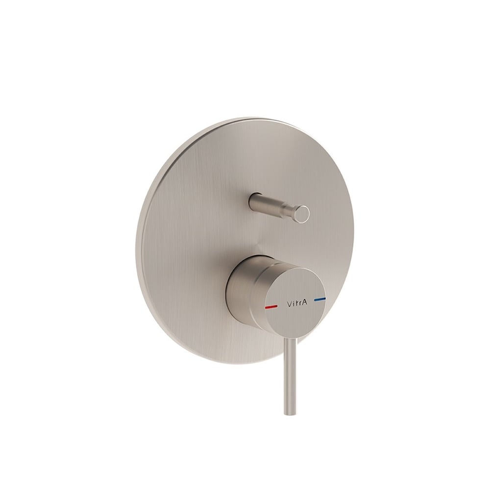 VitraOrigin Fırçalı Nikel Ankastre Banyo Bataryası Sıva Üstü Grubu (Minibox)