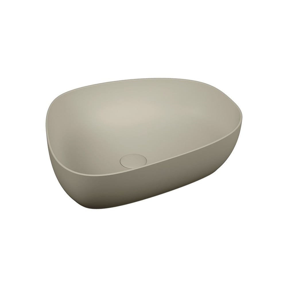 VitraOutline 56 cm Asimetrik Çanak Lavabo Mat Bej