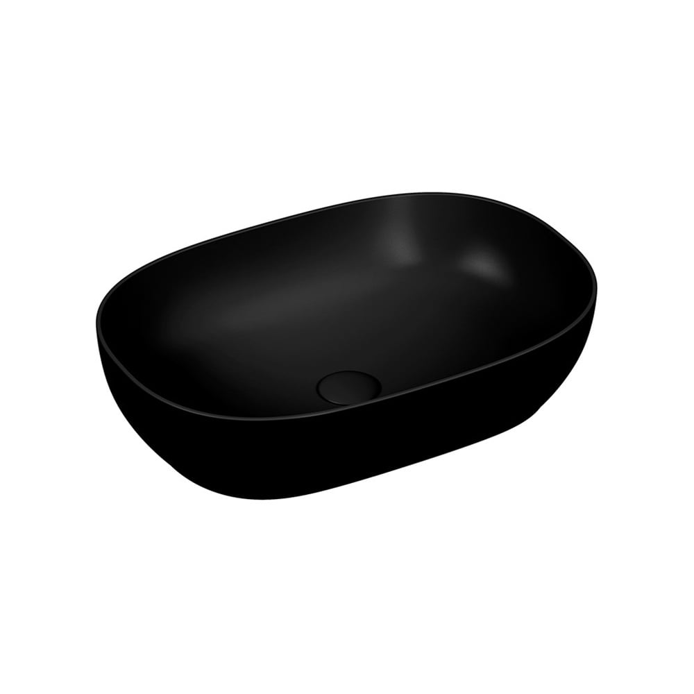 VitraOutline 59 cm Oval Çanak Lavabo Mat Siyah
